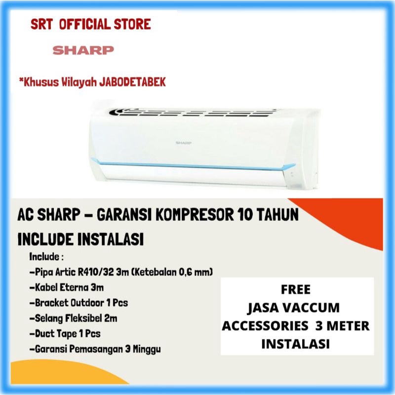 AC Sharp AH-7SAY 3/4 PK Low Watt: Pilihan Terbaik + Jasa Pasang untuk Kesejukan Hemat Energi