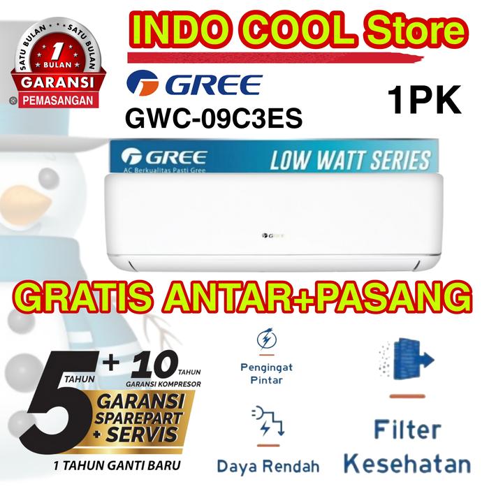AC Gree Split 1PK GWC-09C3ES Deluxe Low Watt – UNIT ONLY, TANPA STEKER: Pilihan Cerdas untuk Kesejukan Rumah Anda