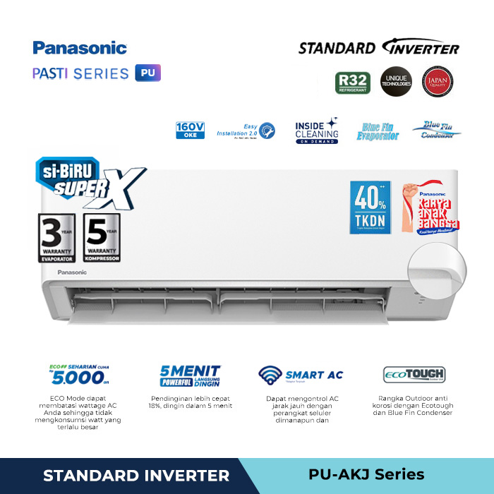 AC Inverter Panasonic PU-AKJ Seri CS/CU-PU12AKJ: Performa Efisien