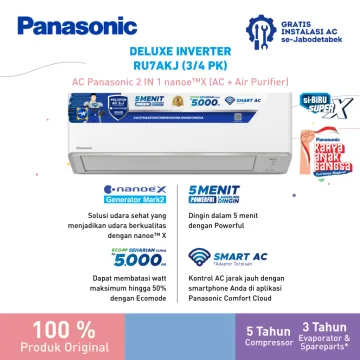 AC Panasonic Deluxe Inverter Nanoe-X Mark 2 0.75 PK CS/CU-RU7AKJ