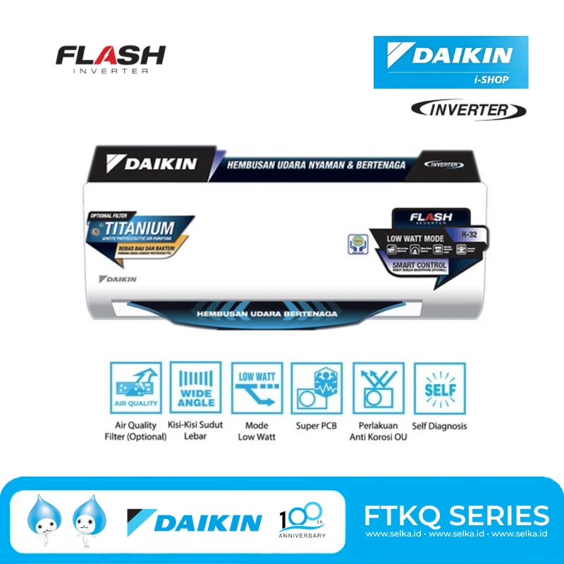 Daikin FTKQ15UVM4: Inverter Flash Terbaik Seri FTKQ
