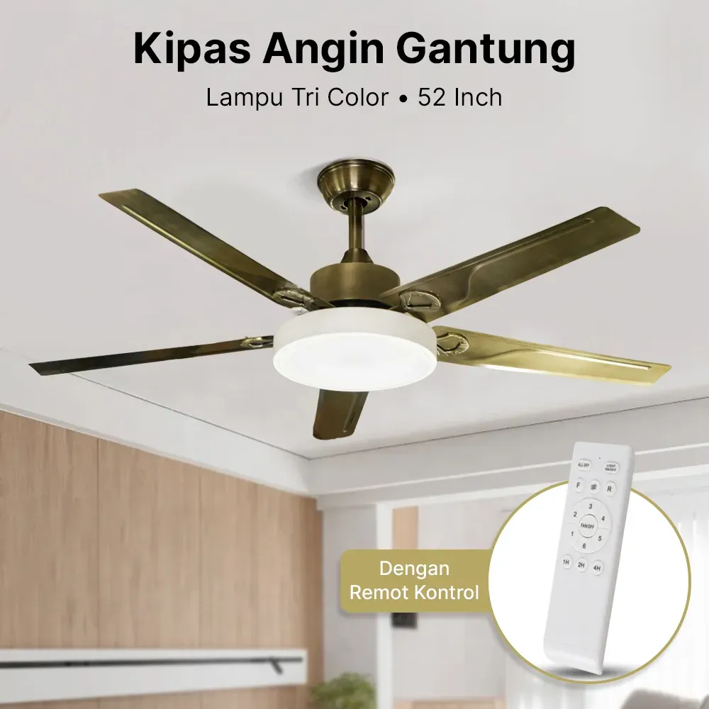 Kipas Angin Gantung LED 52 Inci BT225home: Pilihan Terbaik