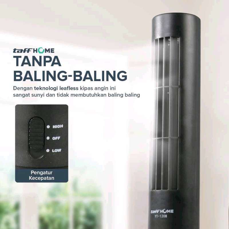 Kipas Angin USB TaffHOME YK-1208: Tower Leafless Ultra Quiet