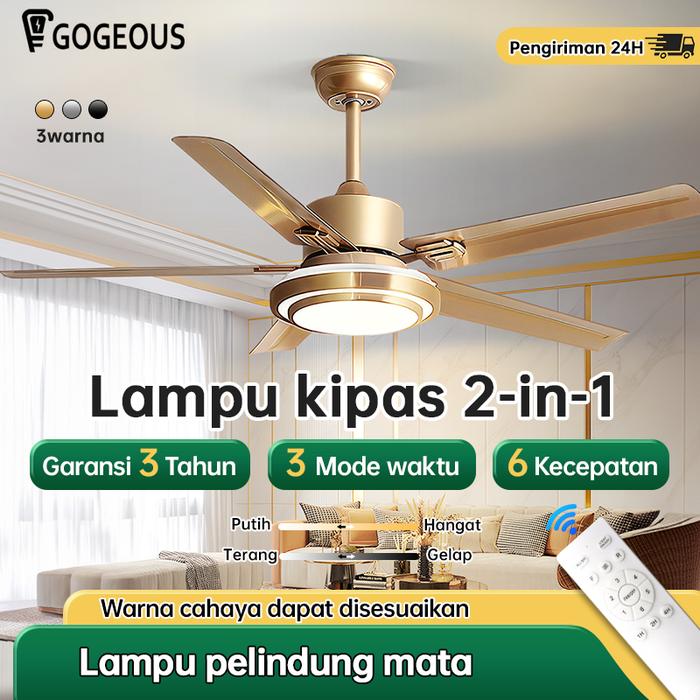 Review Kipas Angin GOGEOUS Lampu Kipas 2in1 42 Inch
