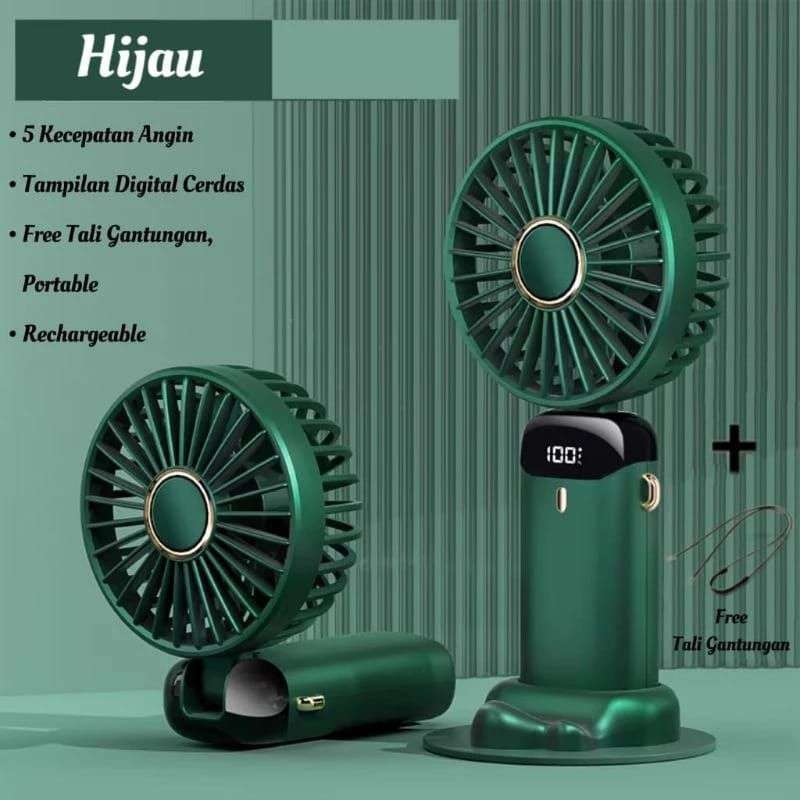“Review Kipas Angin Portable 5-Speed Wind LED Display Terbaik”