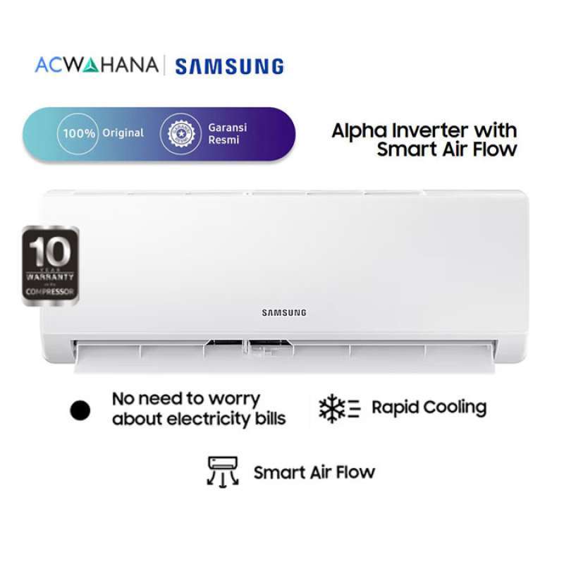 AC Samsung Alpha Inverter 1.5 PK dengan Smart AirFlow AR12AYHLAWKNSE