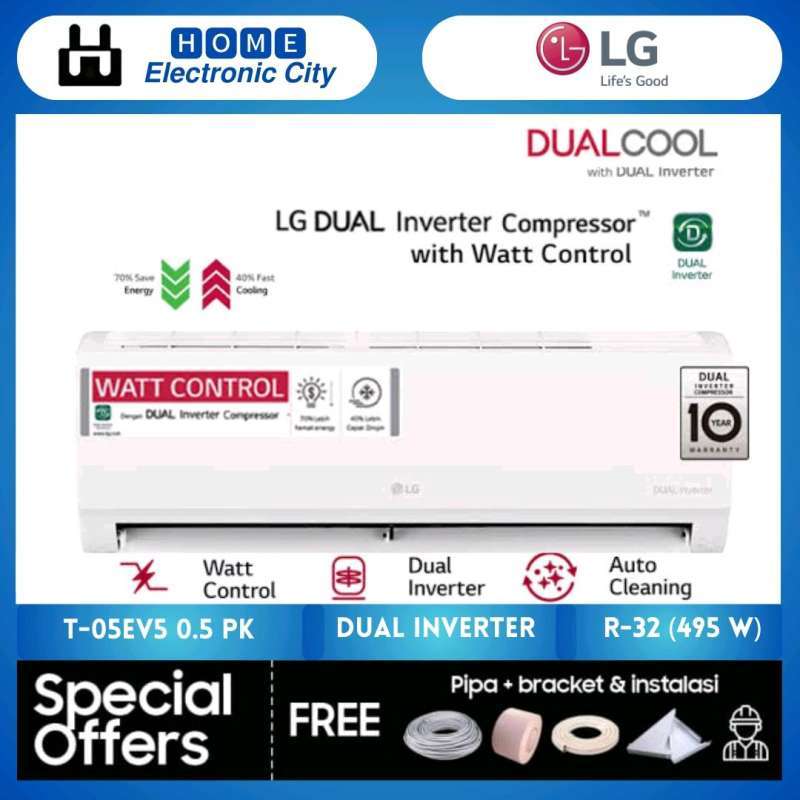 AC Split LG Inverter 0.5 PK T05EV5: Desain dan Fitur Unggul