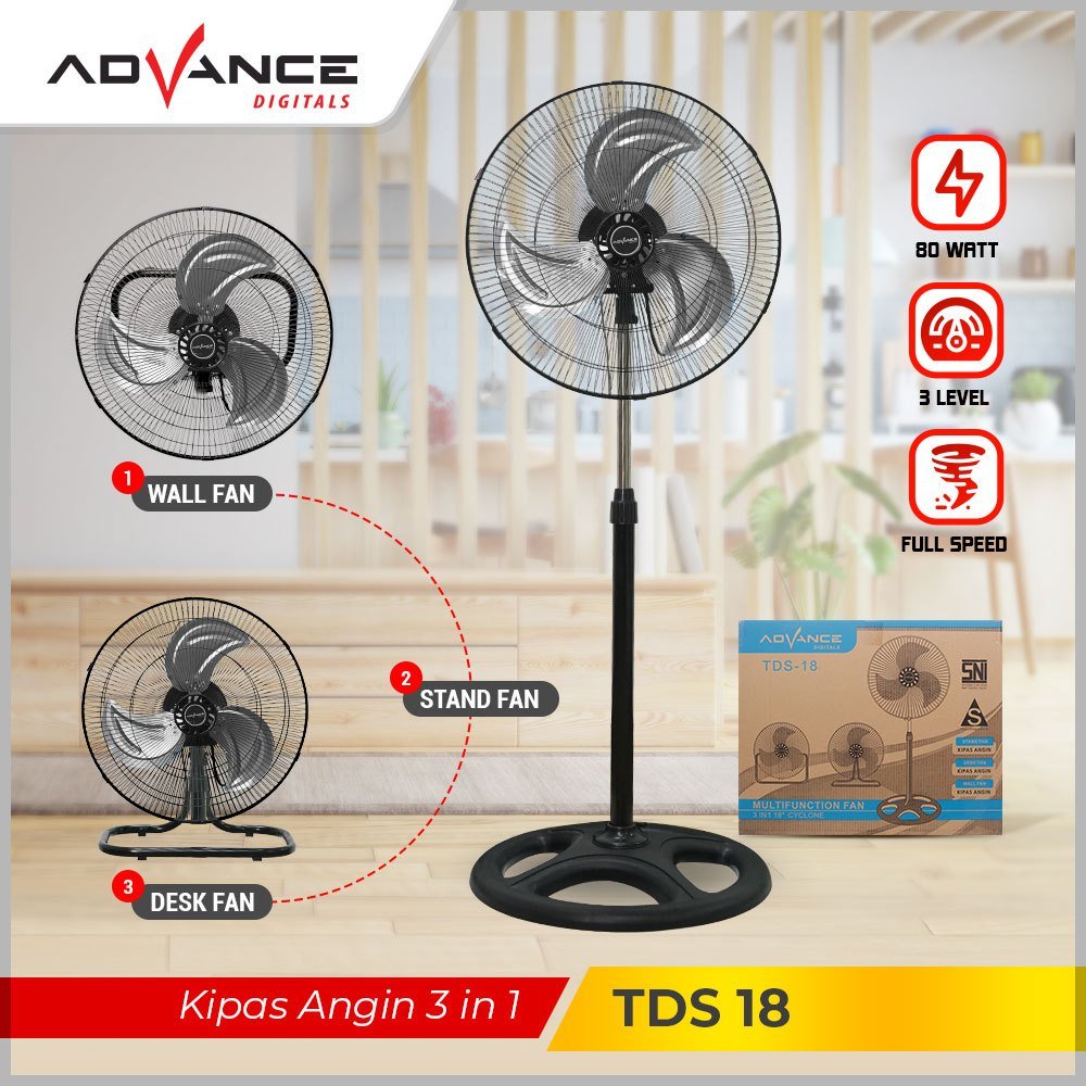 Kipas Advance TDS-18: Pilihan Terbaik 3-in-1 untuk Ruangan Anda