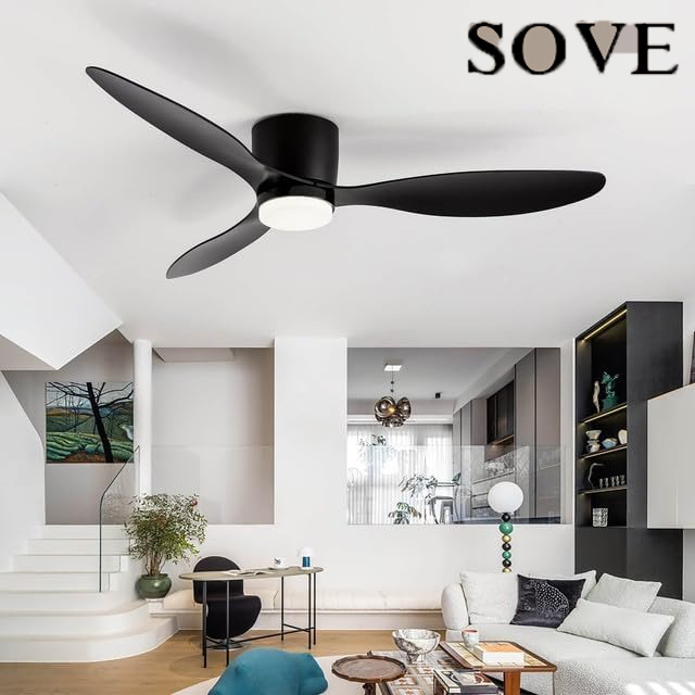 Kipas Angin Gantung SOVE 52 Inch LED FS2008, Desain Modern dan Efisien