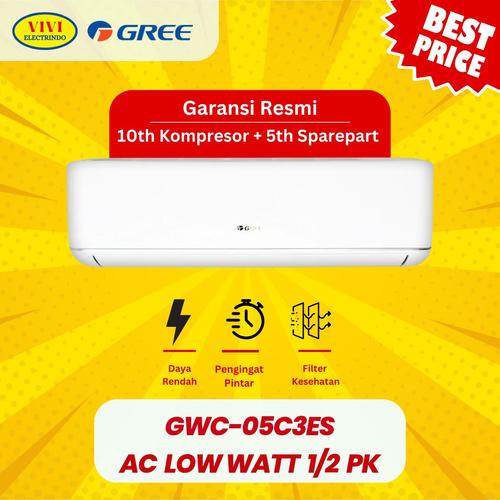 Gree Deluxe GWC-05C3E(S) AC Low Watt Hemat Energi dan Efisien