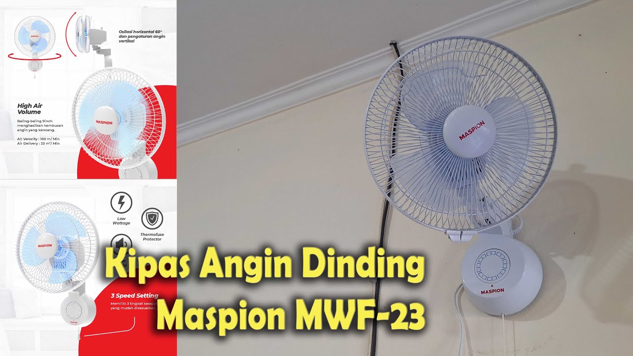 Kipas Maspion MWF-23: Kipas Angin Dinding Wall Fan yang Efisien