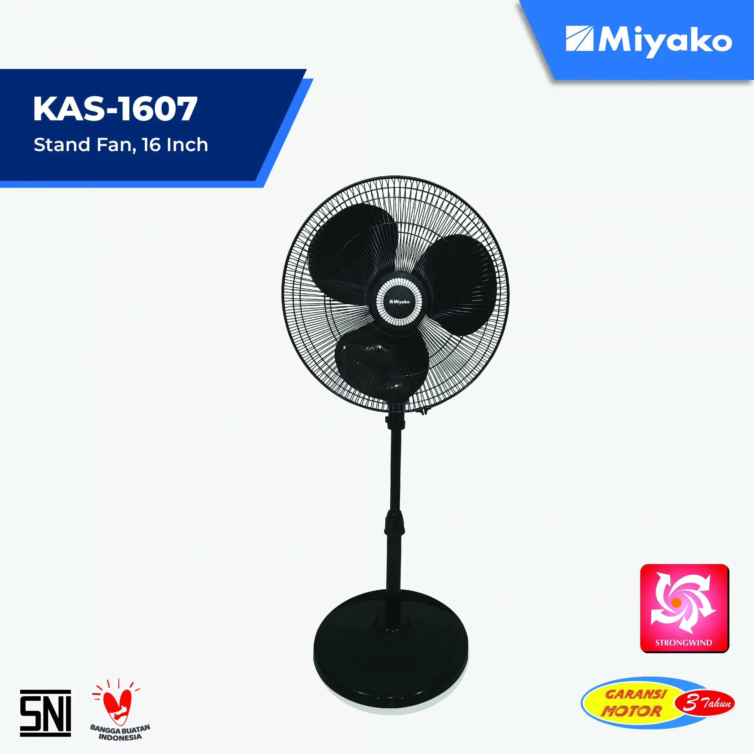 Kipas Miyako Stand Fan KAS-1607 GB: Pilihan Terbaik untuk Kenyamanan