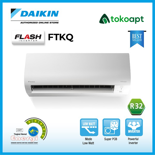 Review AC Inverter Terbaik Daikin FTKQ25UVM4 1 PK Split