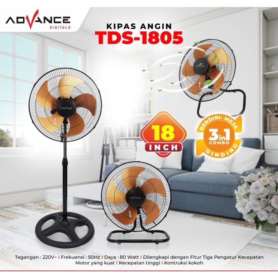 Kipas Advance Tornado TDS-1805: Pilihan Terbaik 3-in-1