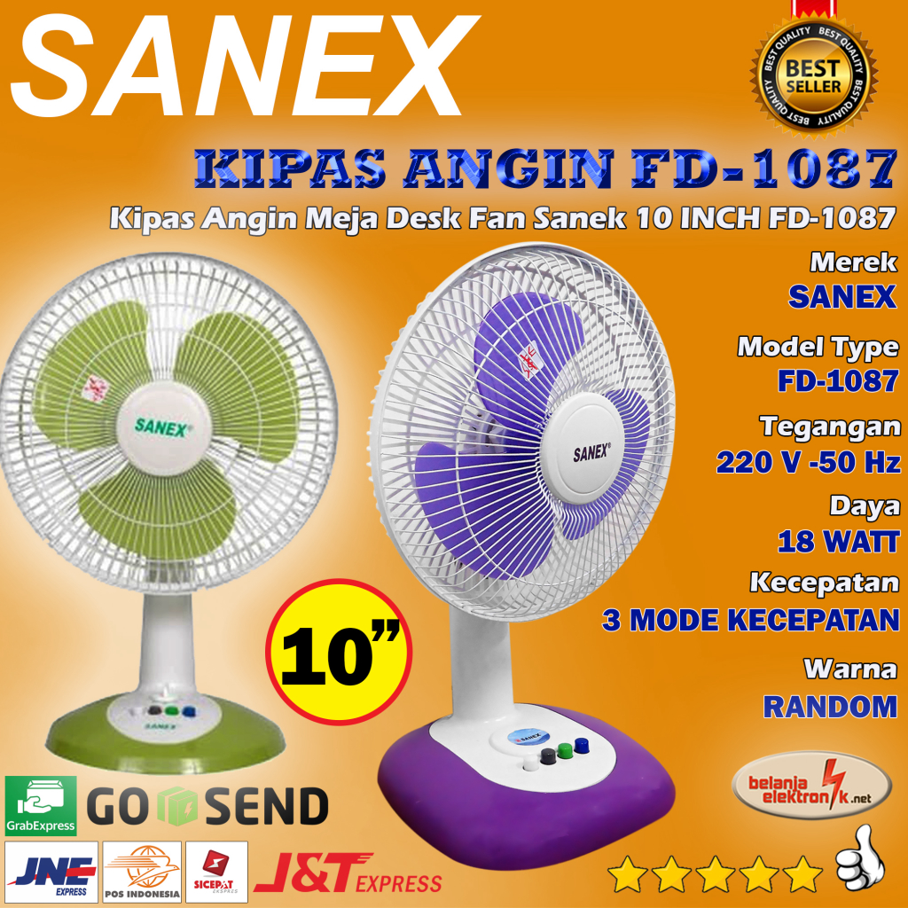 Kipas Angin Meja Sanex FD-1087: Kualitas Terbaik dan Desain Modern
