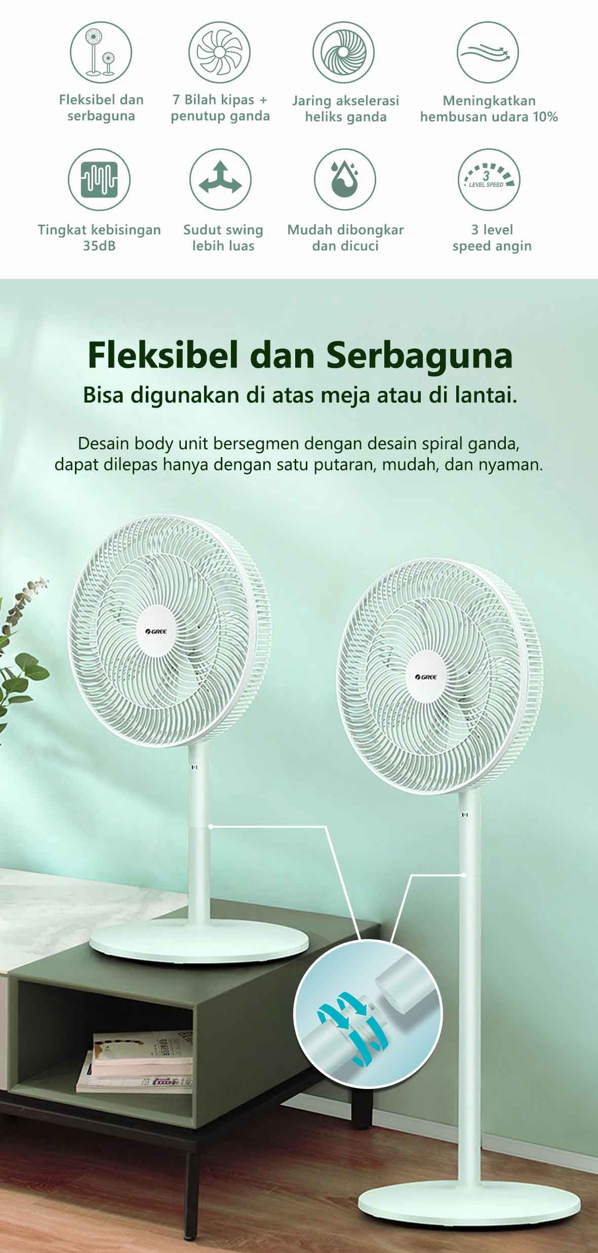 Kipas Gree Green Wind Fan GCF-14IGN: Pilihan Terbaik untuk Ventilasi