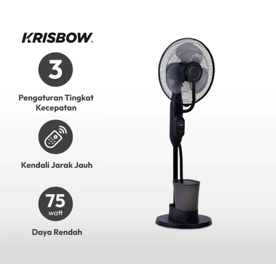 Kipas Krisbow® Standing Misty Fan 16 inci: Pilihan Terbaik untuk Pendinginan