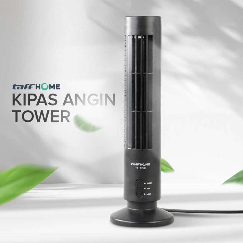 Kipas TaffHOME YK-1208: Kipas Angin USB Tower Leafless Ultra Senyap