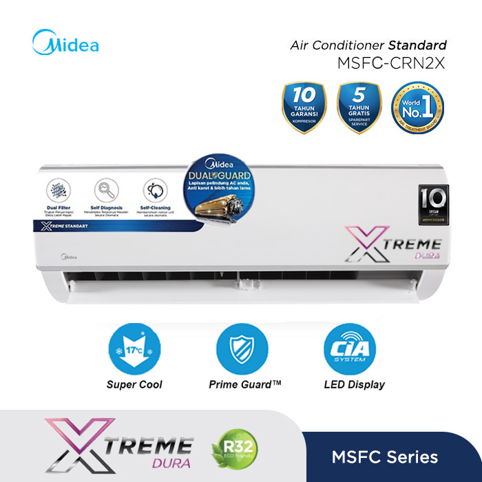Spesifikasi dan Keunggulan AC Split Midea 0.5 PK MSAF-05CRN2