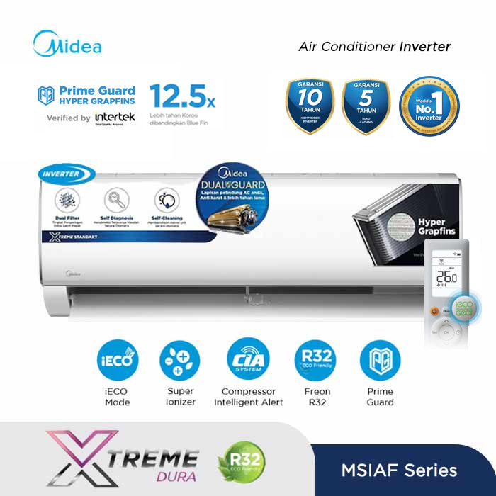 AC Split Midea Inverter 1 PK MSIAF-09CRDN2X: Spesifikasi dan Keunggulan
