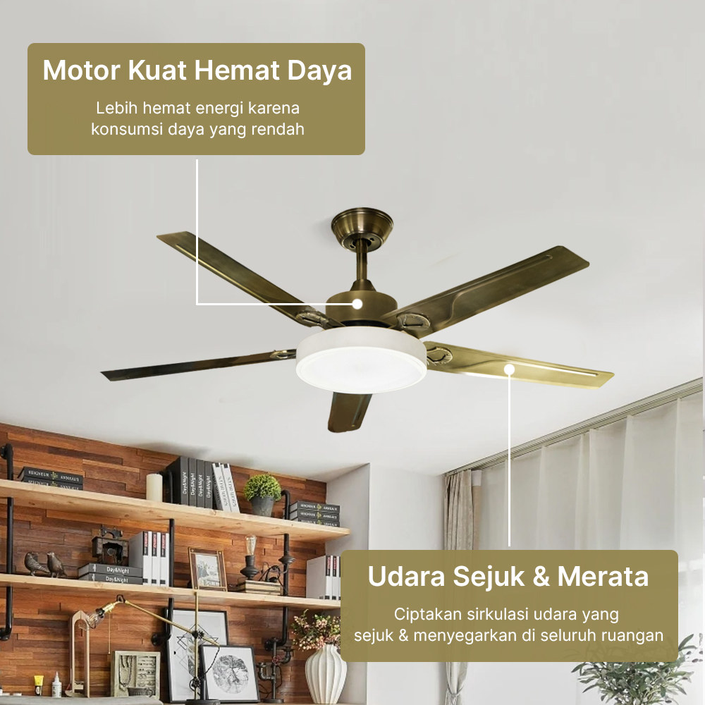 AVEO Kipas Angin Gantung Lampu 52 Inch AV-52: Desain Modern dan Efisien