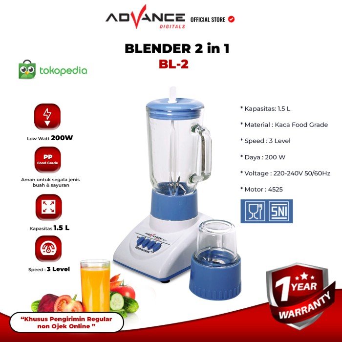 Review Blender Terbaik Advance BL2 2-in-1 untuk Kebutuhan Maksimal
